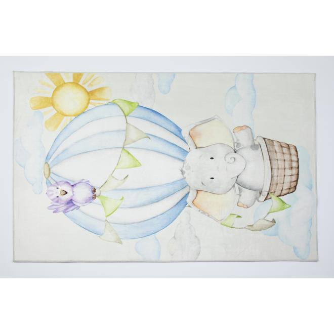 Detský koberec so slonom v balóne