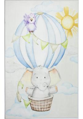 Detský koberec so slonom v balóne