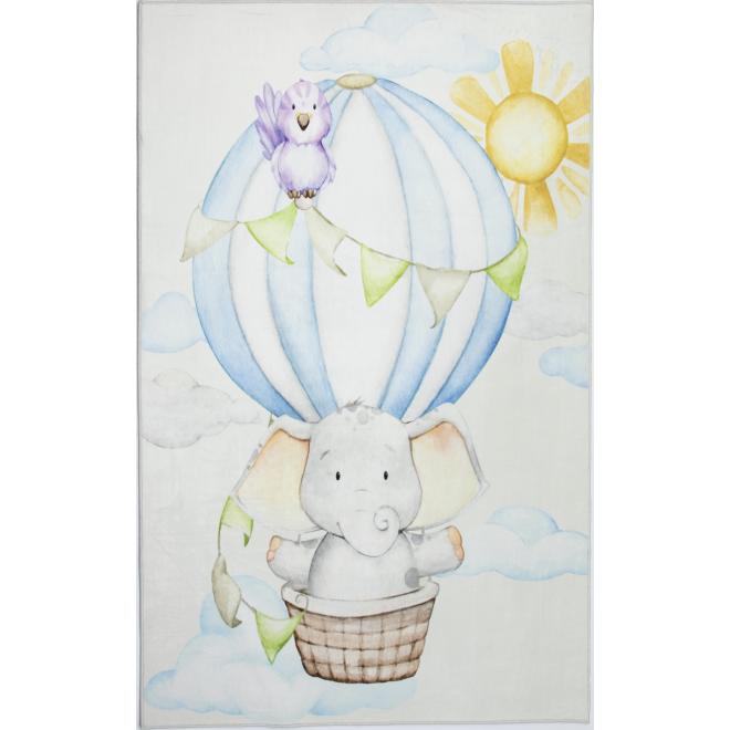 Detský koberec so slonom v balóne