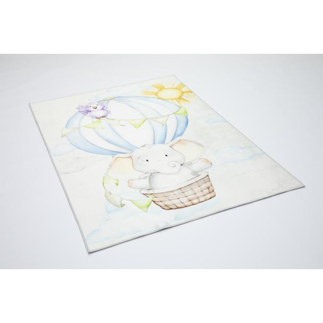 Detský koberec so slonom v balóne