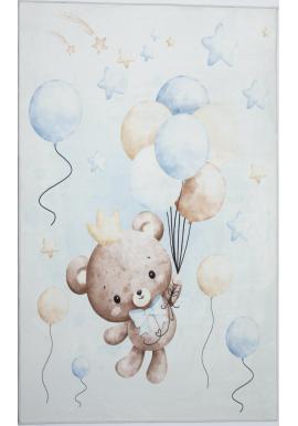 Detský koberec s medveďom s balónmi