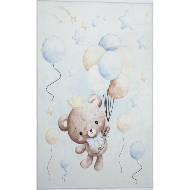 Detský koberec s medveďom s balónmi