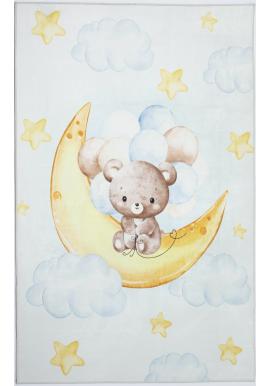 Detský koberec s medveďom na mesiaci