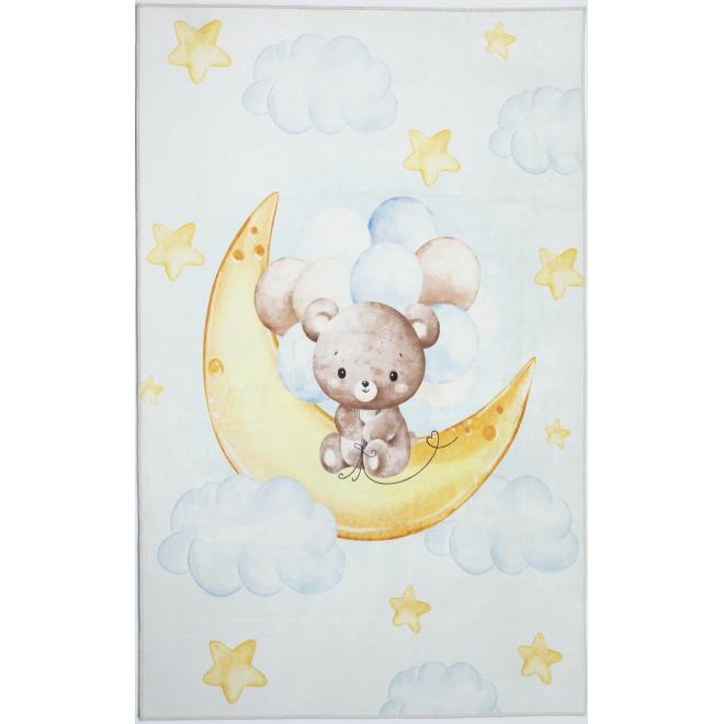Detský koberec s medveďom na mesiaci