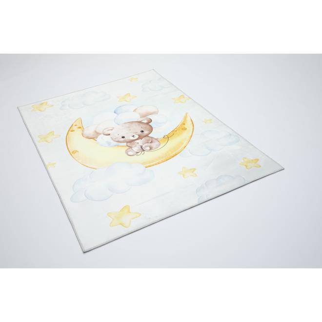 Detský koberec s medveďom na mesiaci