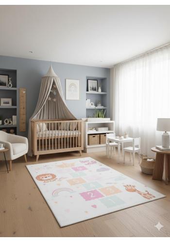 Detský koberec s motívom škôlky