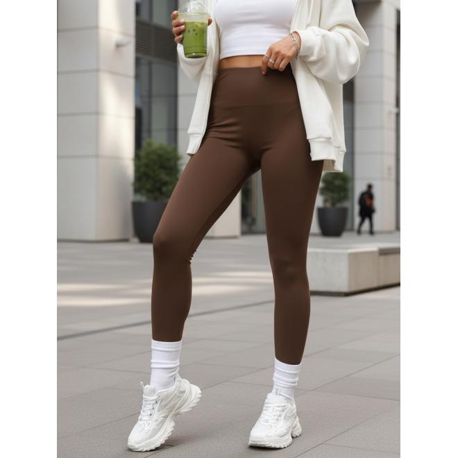 Hnedé dámske tvarujúce legíny UY2848