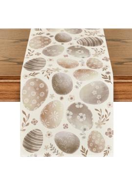 Ľanový veľkonočný behúň na stôl - 180 x 33 cm