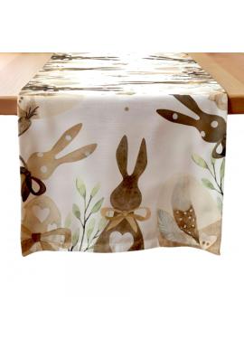 Veľkonočný ľanový behúň na stôl - 180 x 33 cm