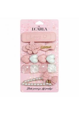 Ružová sada detských sponiek do vlasov 5v1