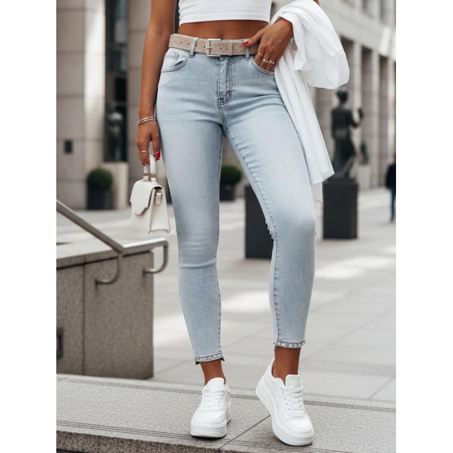 Dámske svetlomodré slim fit rifle UY2709