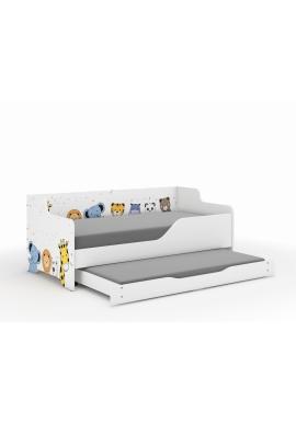 Detská posteľ LILU s dodatočnou funkciou spania - 160x80 MINI ZOO