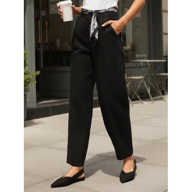 Dámske čierne bavlnené nohavice UY2901