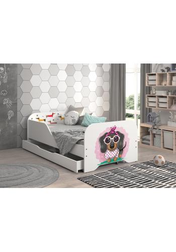 Detská posteľ MIKI so šuflíkom - 160x80 SLADKÝ JAZVEČÍK