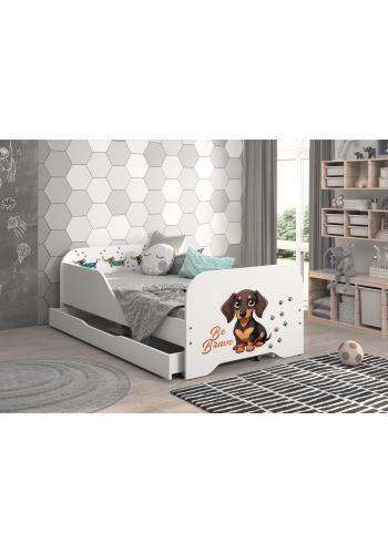 Detská posteľ MIKI - 140x70 ODVÁŽNY JAZVEČÍK