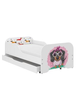 Detská posteľ MIKI - 140x70 SLADKÝ JAZVEČÍK