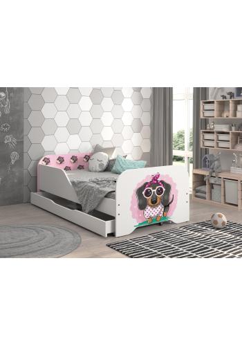 Detská posteľ MIKI - 140x70 RUŽOVÝ JAZVEČÍK
