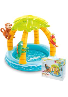 Nafukovací detský bazén Tropical Island so strechou