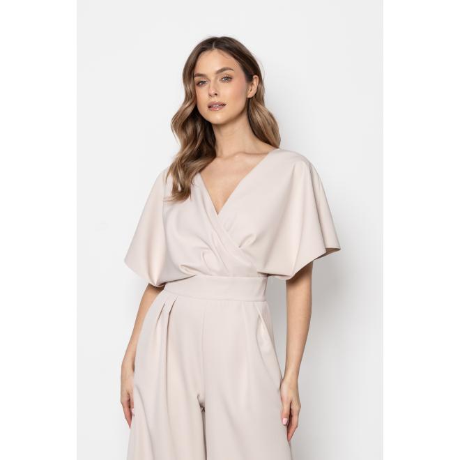 Elegantný béžový dámsky overal