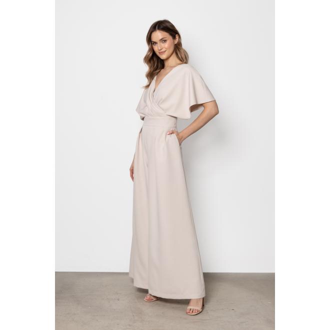 Elegantný béžový dámsky overal