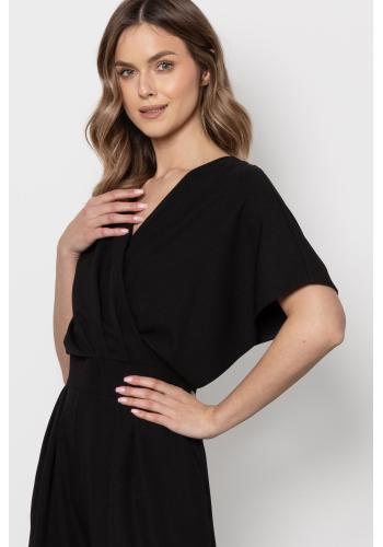 Čierny elegantný dámsky overal