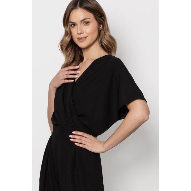 Čierny elegantný dámsky overal