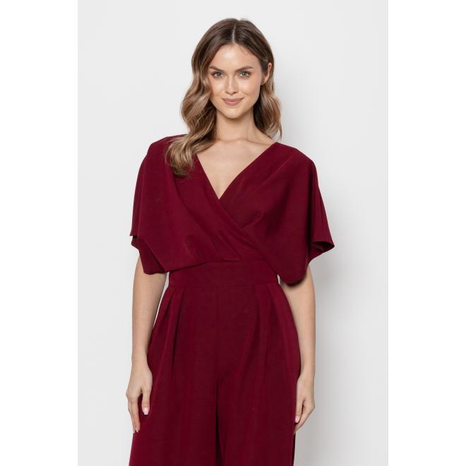 Dámsky elegantný bordový overal