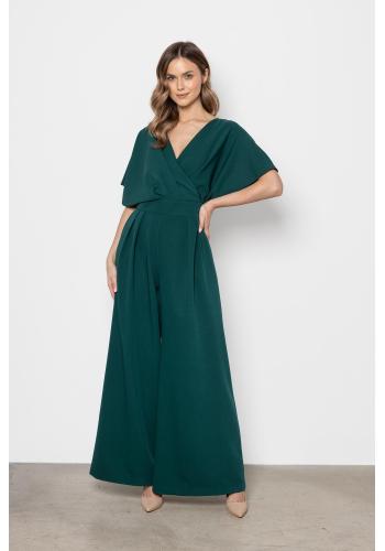 Elegantný zelený dámsky overal