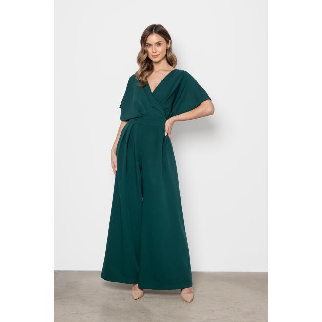 Elegantný zelený dámsky overal