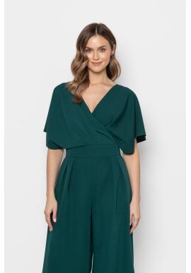 Elegantný zelený dámsky overal