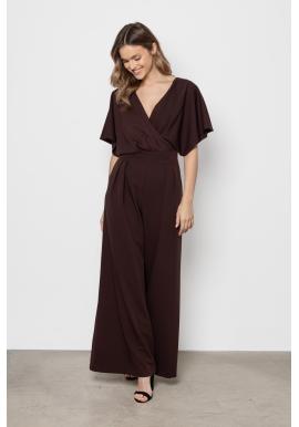 Elegantný dámsky overal čokoládovej farby