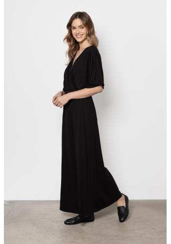 Ležérny čierny dámsky overal