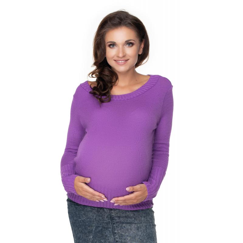 E-shop Dámsky klasický sveter vo fialovej farbe