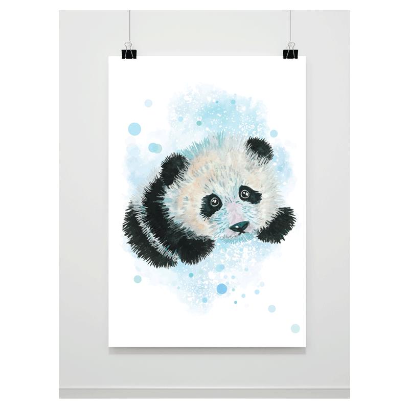 E-shop Akvarelový detský plagát s obrázkom pandy