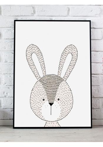 Detský dekoračný plagát s králikom