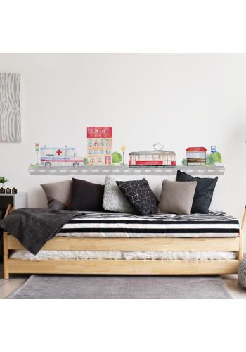 Nálepka na stenu s motívom cesty do detskej izby