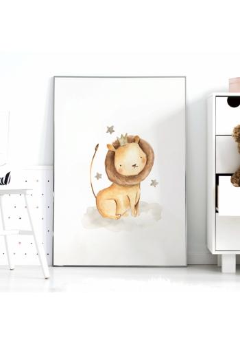 Plagáty do detskej izby s motívom leva