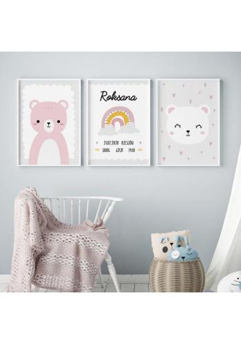 Zvierací plagát s motívom medveďa pre deti