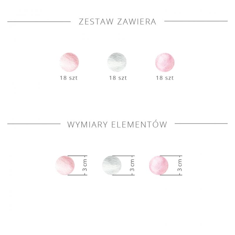 Sada nálepiek s motívom pastelových guličiek