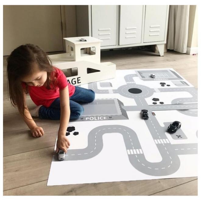 Detský koberec/podložka na hranie s motívom cesty