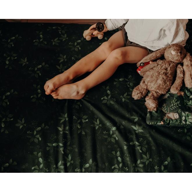 Detské prestieradlo na posteľ s gumkou s bylinkovým motívom