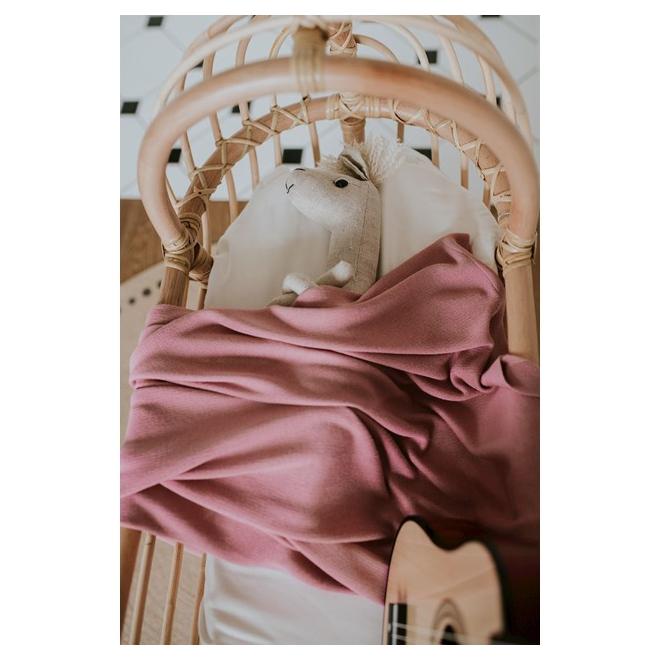 Bambusová ľahká deka pre deti v staroružovej farbe