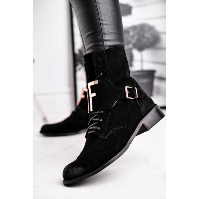 Čierne módne dámske topánky