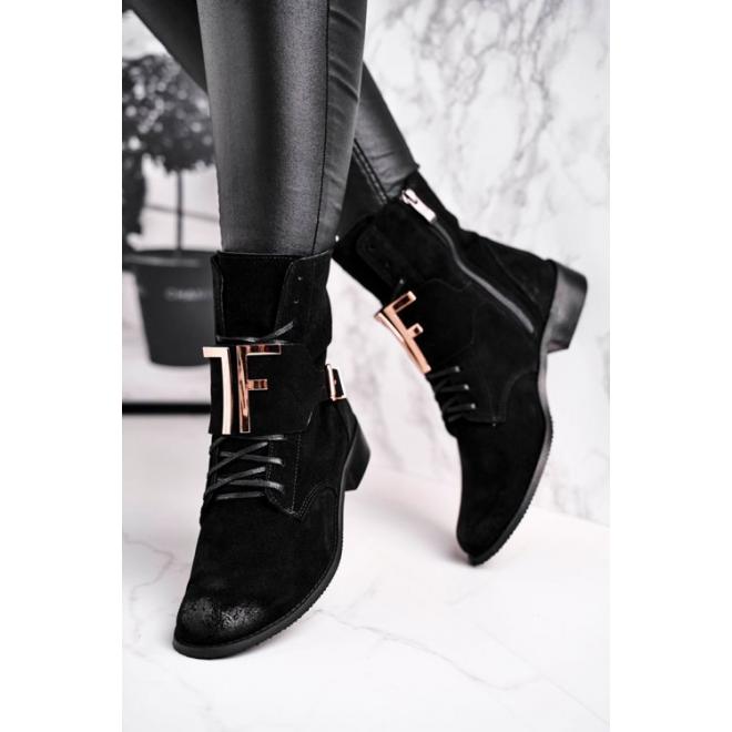 Čierne módne dámske topánky