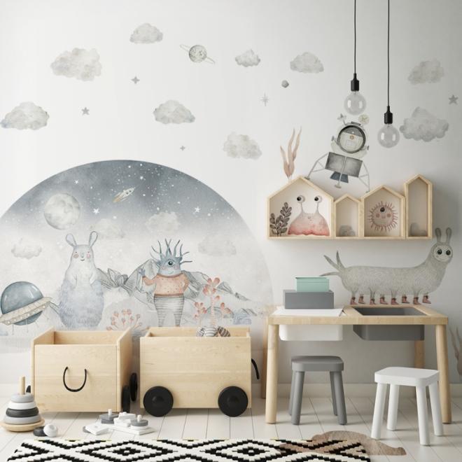 Vesmírna nálepka na stenu do detskej izby