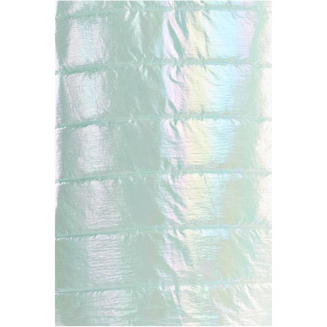 Dámska holografická bunda s oversize strihom v mätovej farbe