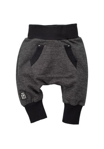 Detské čierno-sivé nohavice