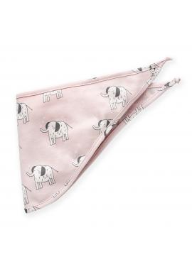 Ružová dievčenská šatka na krk so sloníkmi