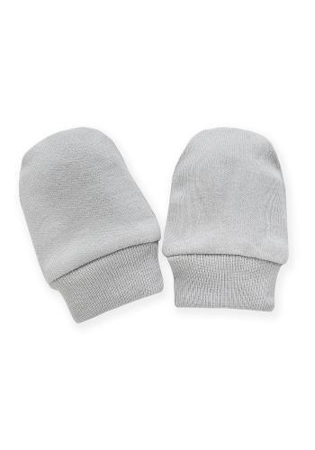 Bavlnené rukavičky pre bábätká v sivej farbe