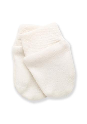 Bavlnené rukavičky v smotanovej farbe pre bábätká